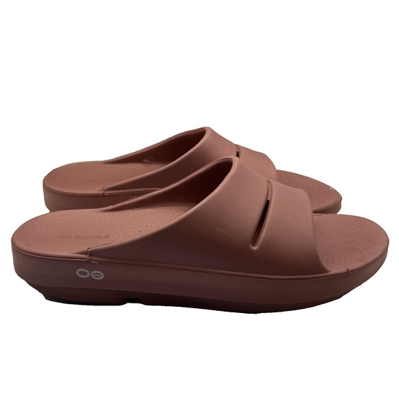 Oofos Ooahh Slide Shoes Mens 8 Womens 10 Mauve Recovery Sandals Comfort - Picture 1 of 8